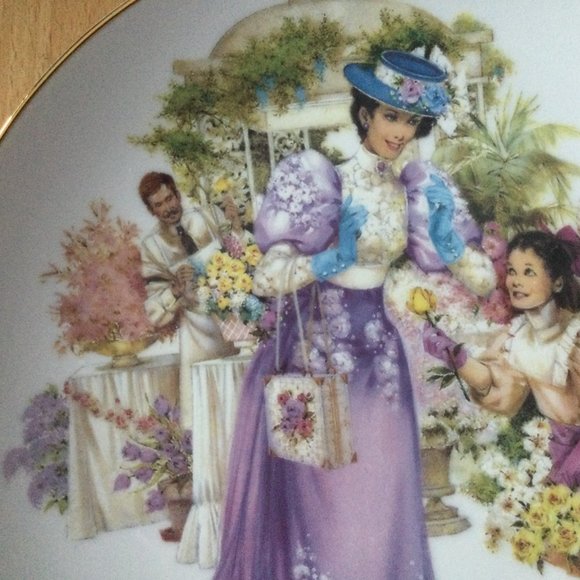 AVON president's club award collector plates "A Perfect Bouquet" 2001-2002 8.5" - Picture 3 of 6